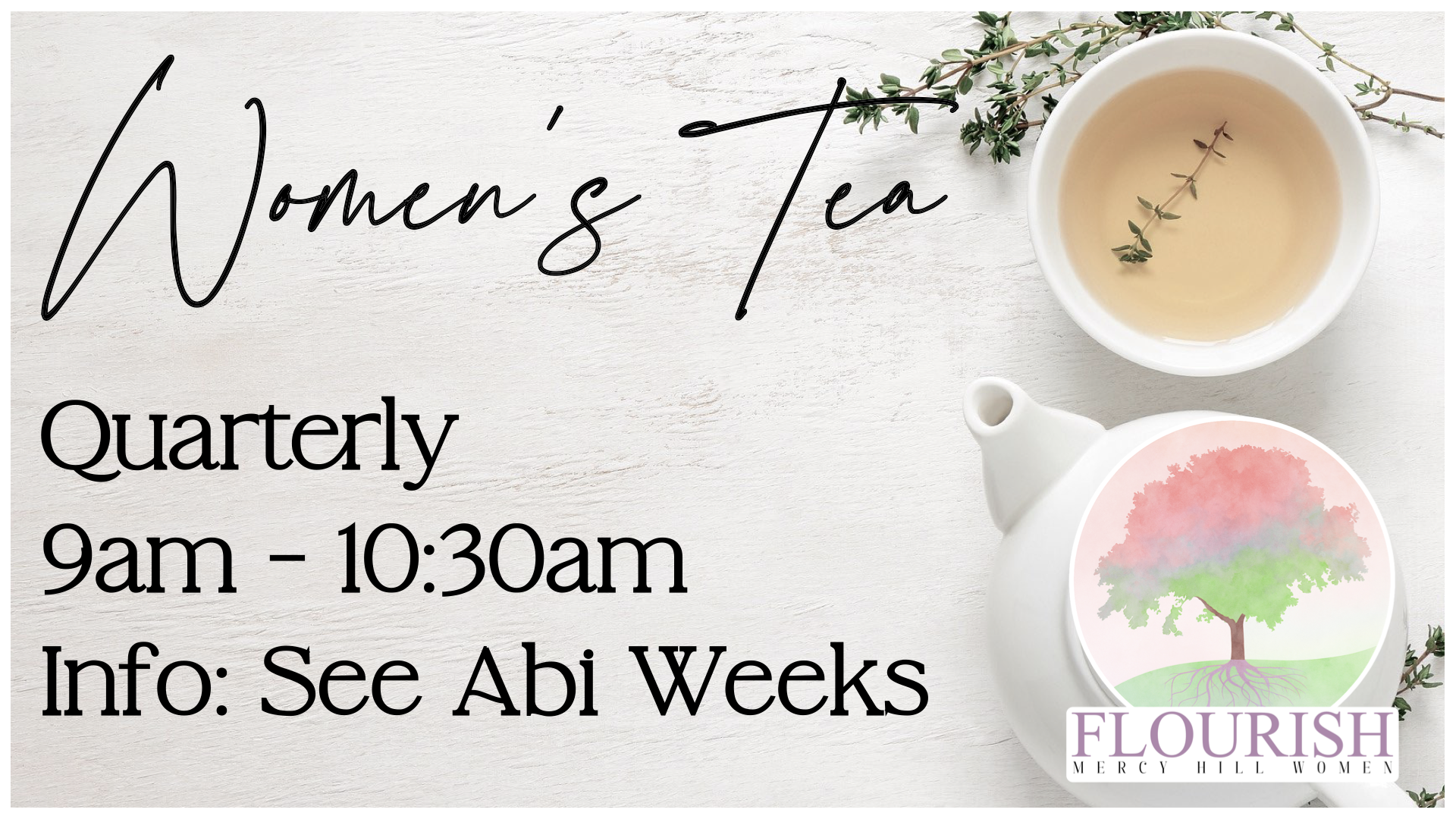 Quarterly Women's Tea
